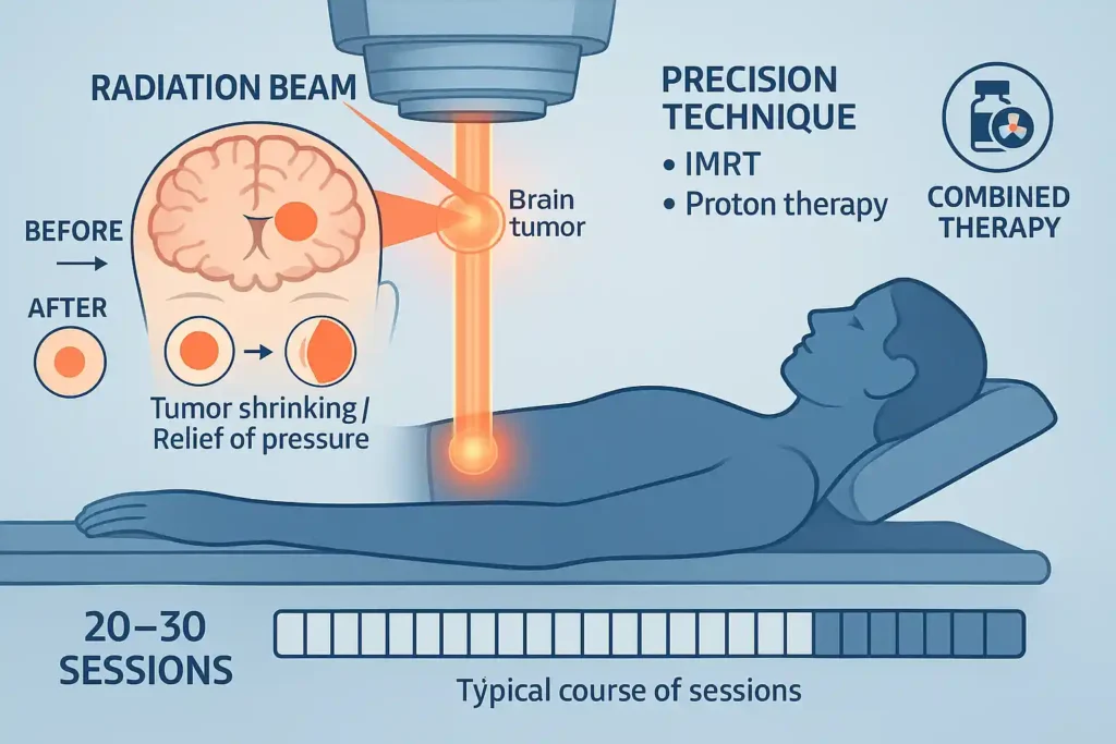 radiation therapy for brain tumors​