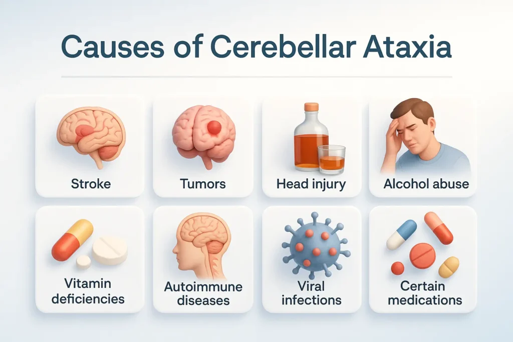 Causes of cerebellar ataxia