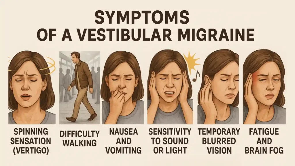 vestibular migraine symptoms​