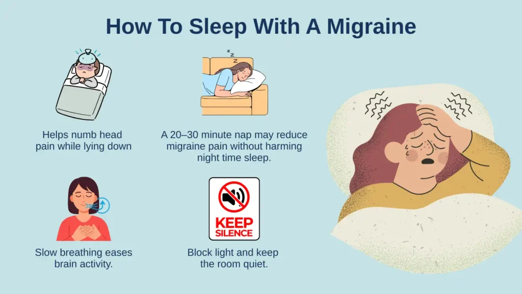  how to sleep with a migraine​