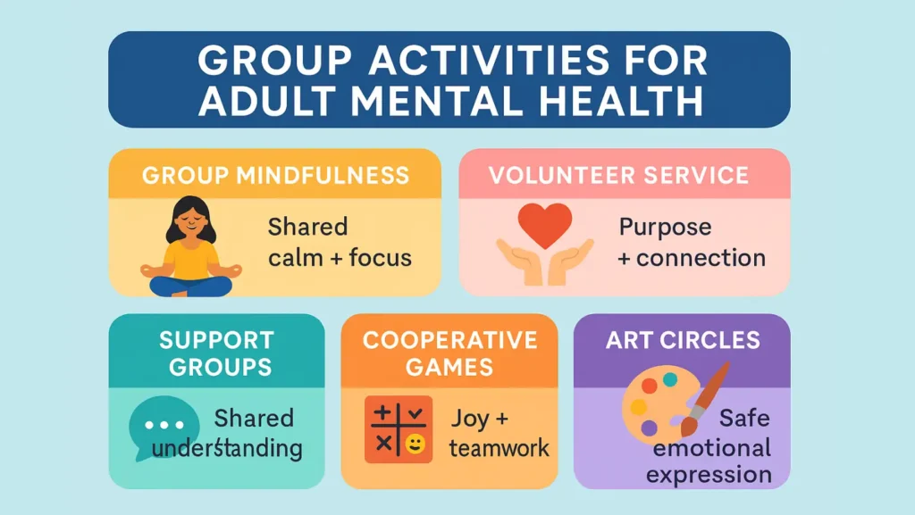 Mental Health Activities for Adults: Games, Exercises & Self-Care Ideas 4 adult mental health group activities
