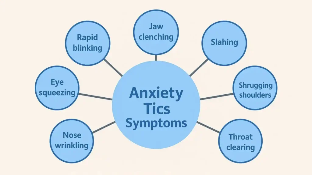 anxiety tic symptoms