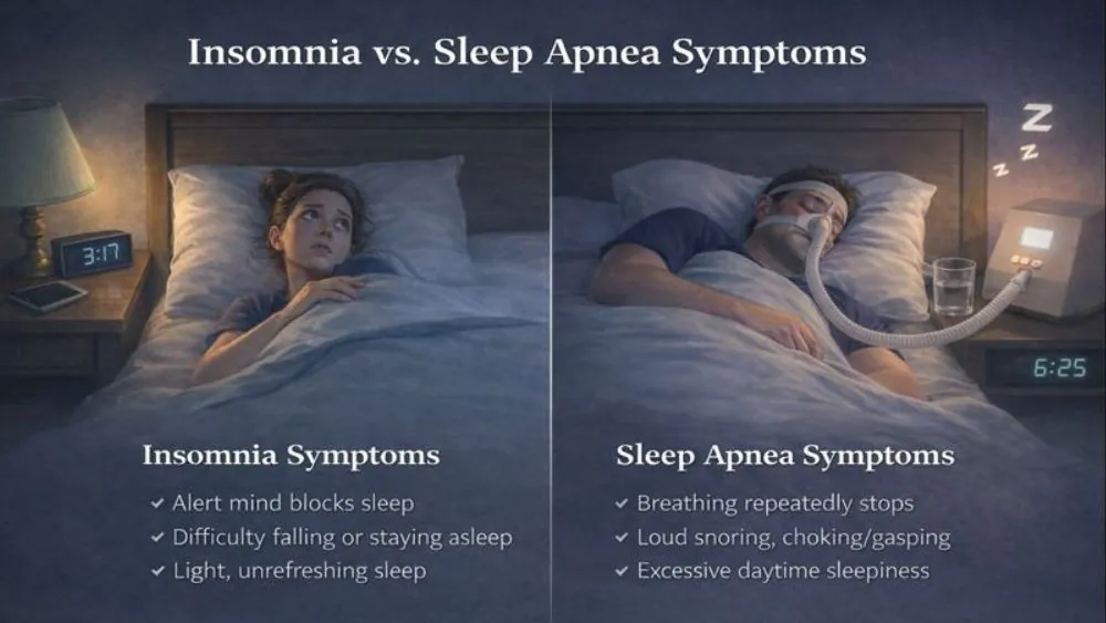 Insomnia vs Sleep Apnea Symptoms