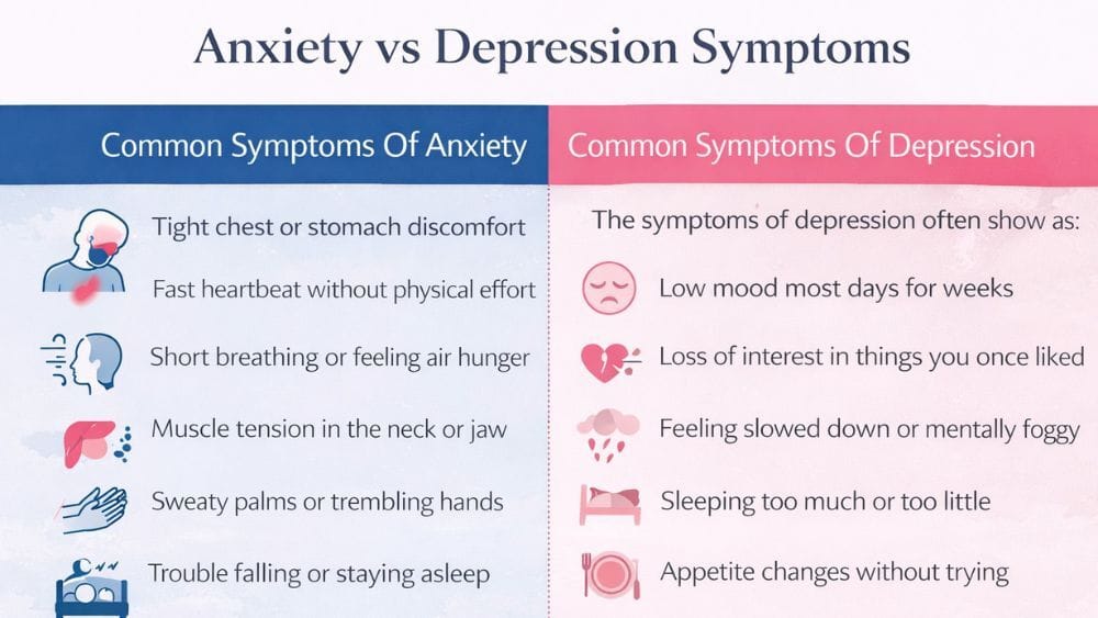 Anxiety vs Depression Symptoms